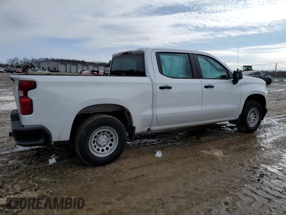 2021 Chevrolet Silverado 1500 Work Truck with VIN 1GCUYAEF6MZ240376, listed as a Copart auction lot 87889315 with 83,680 mi miles and Salvage Title. Bid and sale history available at DreamBid. Image 3.