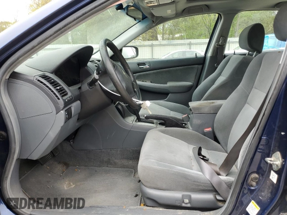 2005 Honda Accord EX with VIN 1HGCM567X5A079182, listed as a Copart auction lot 50696665 with 186,410 mi miles and Salvage Title. Bid and sale history available at DreamBid. Image 7.