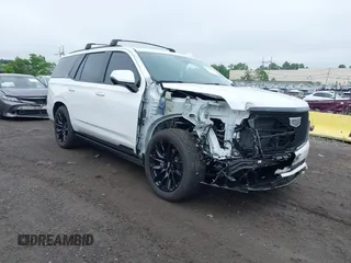 2024 Cadillac Escalade 4WD Sport Platinum with VIN 1GYS4GKL2RR140583, listed as a IAAI auction lot 42497577 with 9,887 mi miles and . Bid and sale history available at DreamBid. Image 1.
