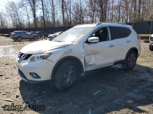 2016 Nissan Rogue SL with VIN 5N1AT2MV9GC851764, listed as a Copart auction lot 49112735 with 76,933 mi miles and Salvage Title. Bid and sale history available at DreamBid. Image 1.