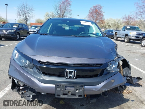 2020 Honda Civic Sedan LX with VIN 2HGFC2F66LH515272, listed as a IAAI auction lot 41946912 with 87,176 mi miles. Bid and sale history available at carsss.com. Image 6.