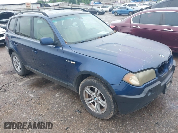 2005 BMW X3 3.0i with VIN WBXPA93445WD17708, listed as a IAAI auction lot 42196524 with 174,773 mi miles and . Bid and sale history available at DreamBid. Image 1.