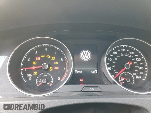 2019 Volkswagen Golf SportWagen S with VIN 3VWY57AUXKM508889, listed as a Copart auction lot 67455443 with 21,197 mi miles. Bid and sale history available at carsss.com. Image 9.