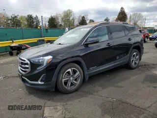 2020 GMC Terrain SLT with VIN 3GKALVEV6LL276210, listed as a Copart auction lot 55407945 with 104,281 mi miles and Salvage title. Bid and sale history available at DreamBid. Image 1.