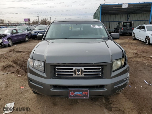 2007 Honda Ridgeline RT with VIN 2HJYK16267H537677, listed as a Copart auction lot 50022155 with 170,452 mi miles and Salvage Title. Bid and sale history available at carsss.com. Image 5.