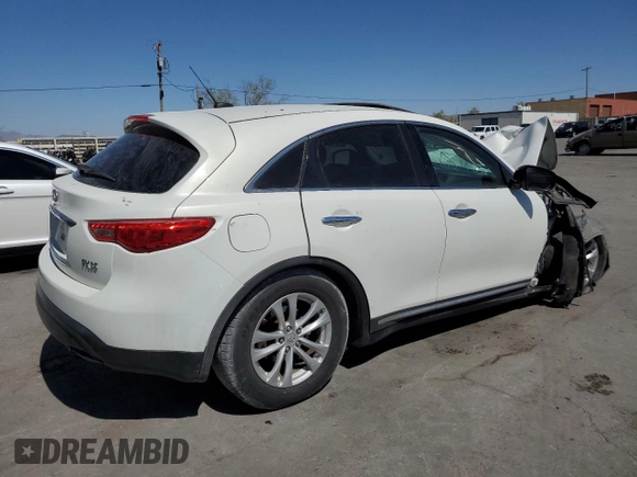 2011 Infiniti FX35 with VIN JN8AS1MW0BM731563, listed as a Copart auction lot 73243044 with 0 mi miles and Salvage Title. Bid and sale history available at carsss.com. Image 3.