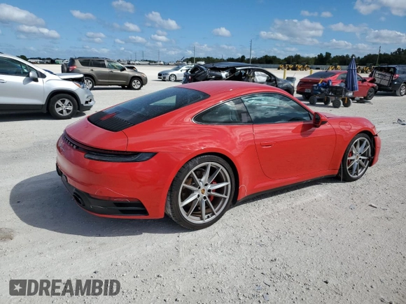 2020 Porsche 911 Carrera S with VIN WP0AB2A90LS225857, listed as a Copart auction lot 72090753 with 12,134 mi miles and . Bid and sale history available at DreamBid. Image 3.
