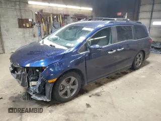 2021 Honda Odyssey EX with VIN 5FNRL6H5XMB010799, listed as a Copart auction lot 42384145 with 73,431 mi miles and Salvage Title. Bid and sale history available at DreamBid. Image 1.