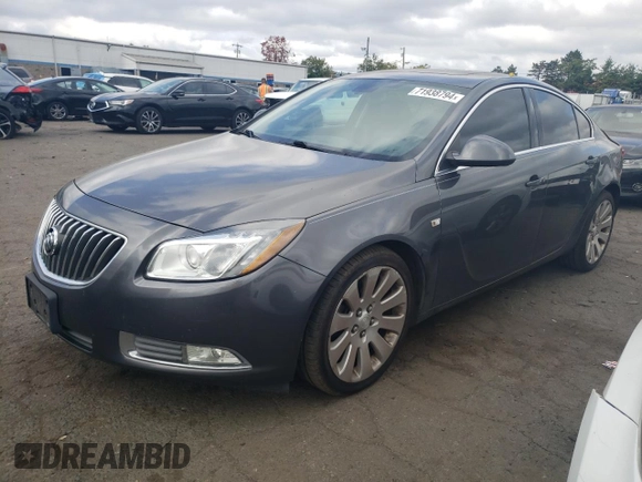 2011 Buick Regal CXL Turbo TO6 with VIN W04G05GV1B1080140, listed as a Copart auction lot 71938794 with 129,415 mi miles and Salvage Title. Bid and sale history available at carsss.com. Image 1.