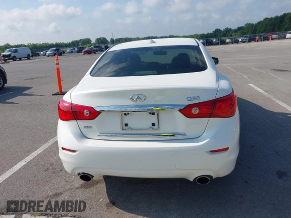2014 Infiniti Q50 Sport with VIN JN1BV7AR4EM698230, listed as a IAAI auction lot 42664588 with 129,411 mi miles and . Bid and sale history available at DreamBid. Image 16.
