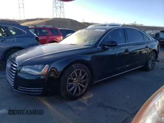 2013 Audi A8 L 3.0L with VIN WAURGAFD2DN008190, listed as a Copart auction lot 43369565 with 0 mi miles and Salvage Title. Bid and sale history available at carsss.com. Image 1.