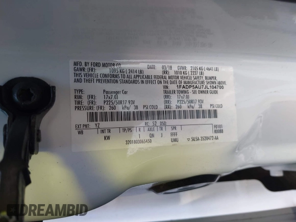 2018 Ford C-Max SE z VIN 1FADP5AU7JL104700, wystawiony jako IAAI lot #40802744 z przebiegiem 53 945 mil mil oraz . Historia ofert i sprzedaży dostępna na DreamBid. Obrazek 9.