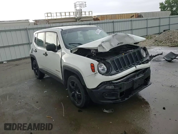 2017 Jeep Renegade Sport with VIN ZACCJBAB3HPE58322, listed as a Copart auction lot 59381615 with 140,437 mi miles and Salvage title. Bid and sale history available at DreamBid. Image 14.