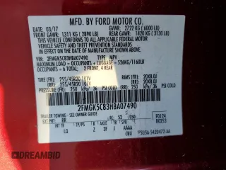 2017 Ford Flex SEL with VIN 2FMGK5C83HBA07490, listed as a Copart auction lot 84861984 with 114,317 mi miles and Salvage Title. Bid and sale history available at carsss.com. Image 13.