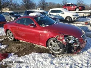 2007 Lexus SC 430 with VIN JTHFN45Y879016081, listed as a Copart auction lot 41605845 with 160,072 mi miles and Salvage Title. Bid and sale history available at DreamBid. Image 4.