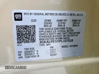 2023 GMC Terrain AT4 with VIN 3GKALYEGXPL157519, listed as a Copart auction lot 56505055 with 49,803 mi miles and Clean title. Bid and sale history available at DreamBid. Image 13.