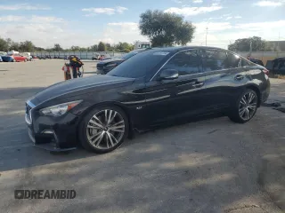 2019 Infiniti Q50 Sport with VIN JN1EV7AP1KM516474, listed as a Copart auction lot 83187734 with 42,520 mi miles and Salvage title. Bid and sale history available at DreamBid. Image 1.