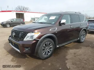 2018 Nissan Armada SL with VIN JN8AY2NC7J9551071, listed as a IAAI auction lot 41801603 with 114,611 mi miles. Bid and sale history available at carsss.com. Image 2.