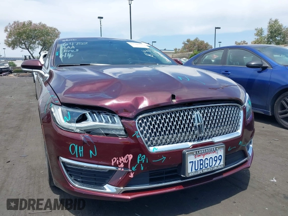 2017 Lincoln MKZ Reserve with VIN 3LN6L5E93HR619155, listed as a IAAI auction lot 42588411 with 60,140 mi miles and . Bid and sale history available at DreamBid. Image 6.