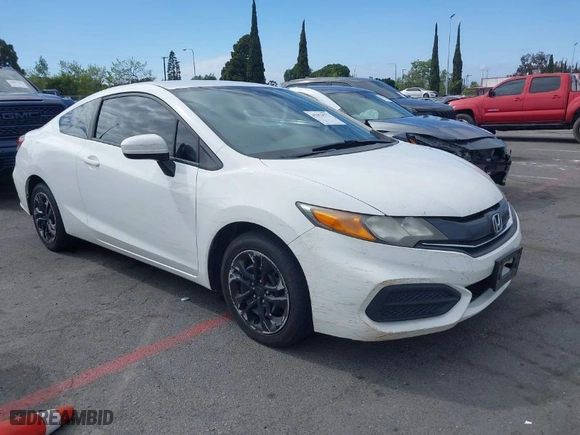 2015 Honda Civic Coupe LX with VIN 2HGFG3B55FH517865, listed as a IAAI auction lot 42056572 with 147,074 mi miles. Bid and sale history available at carsss.com. Image 1.
