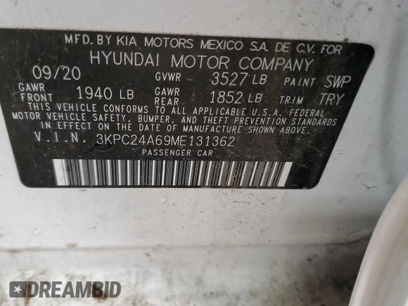 2021 Hyundai Accent SE with VIN 3KPC24A69ME131362, listed as a Copart auction lot 60901645 with 78,499 mi miles and Clean title. Bid and sale history available at DreamBid. Image 12.
