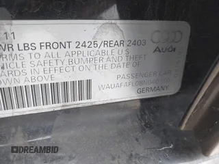 2011 Audi A4 Premium z VIN WAUAFAFL0BN040110, wystawiony jako IAAI lot #41990720 z przebiegiem 107 016 mil mil oraz . Historia ofert i sprzedaży dostępna na DreamBid. Obrazek 9.