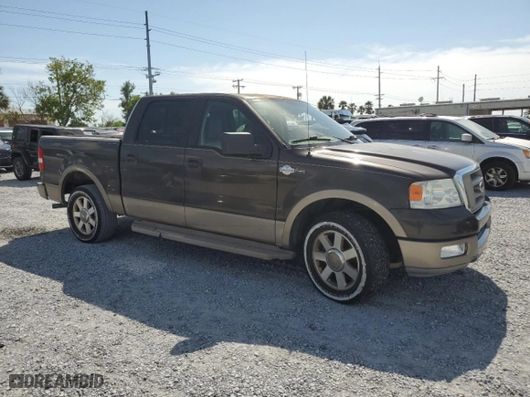 2005 Ford F-150 XLT with VIN 1FTPW12515KC25535, listed as a Copart auction lot 50210615 with 102,532 mi miles and Non Repairable. Bid and sale history available at carsss.com. Image 4.