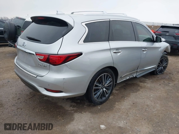 2017 Infiniti QX60 with VIN 5N1DL0MN6HC558858, listed as a IAAI auction lot 41609840 with 70,623 mi miles. Bid and sale history available at carsss.com. Image 4.
