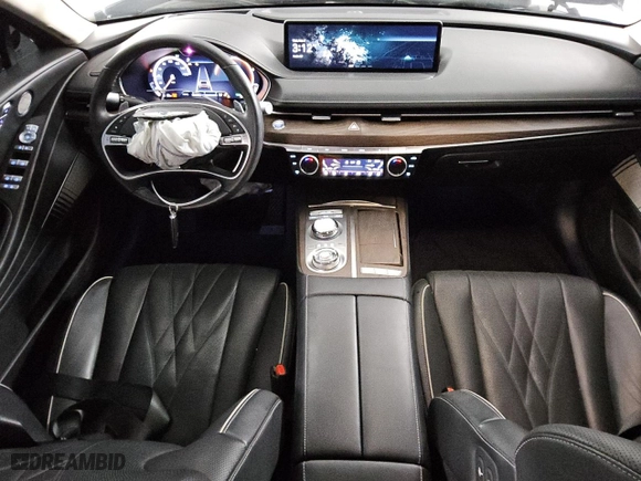 2023 Genesis Electrified G80 with VIN KMTGE4S17PU006802, listed as a Copart auction lot 47353335 with 19,395 mi miles and Non Repairable. Bid and sale history available at carsss.com. Image 8.