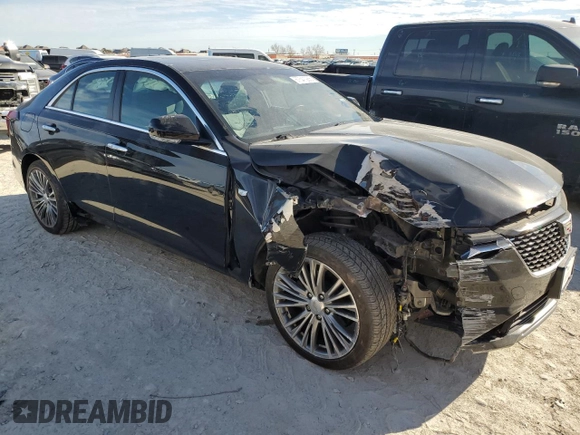 2020 Cadillac CT4 Premium Luxury with VIN 1G6DF5RK9L0155946, listed as a Copart auction lot 87541285 with 35,358 mi miles and Salvage Title. Bid and sale history available at carsss.com. Image 4.
