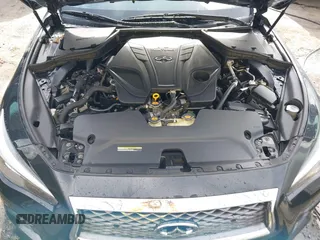 2020 Infiniti Q50 Red Sport 400 with VIN JN1FV7AR3LM660552, listed as a IAAI auction lot 41477949 with 53,392 mi miles and . Bid and sale history available at carsss.com. Image 10.
