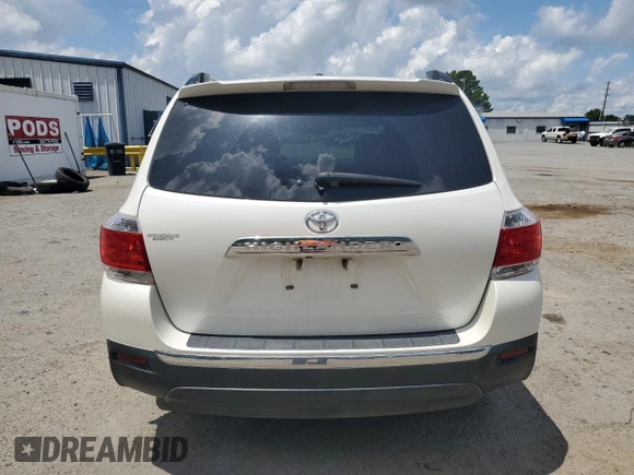 2012 Toyota Highlander Limited with VIN 5TDYK3EH0CS052470, listed as a Copart auction lot 62135025 with 136,043 mi miles and Salvage title. Bid and sale history available at DreamBid. Image 6.
