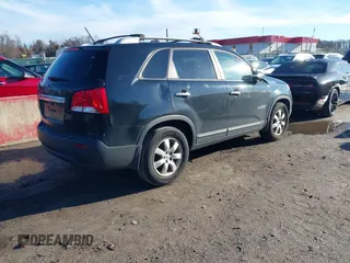 2012 Kia Sorento LX with VIN 5XYKT4A67CG231633, listed as a IAAI auction lot 41210382 with 217,055 mi miles. Bid and sale history available at carsss.com. Image 4.