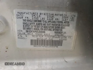2014 Nissan Versa S with VIN 3N1CN7AP6EL835598, listed as a Copart auction lot 44154275 with 163,248 mi miles and Salvage Title. Bid and sale history available at carsss.com. Image 14.