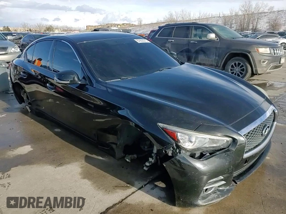 2017 Infiniti Q50 Premium with VIN JN1EV7AP4HM730609, listed as a Copart auction lot 87855375 with 105,949 mi miles and Salvage Title. Bid and sale history available at DreamBid. Image 14.