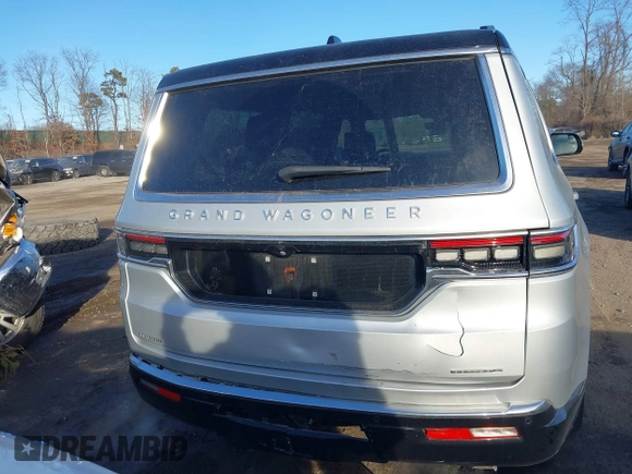 2022 Jeep Grand Wagoneer Series I with VIN 1C4SJVEJ9NS104227, listed as a IAAI auction lot 41421966 with 25,576 mi miles and . Bid and sale history available at DreamBid. Image 16.