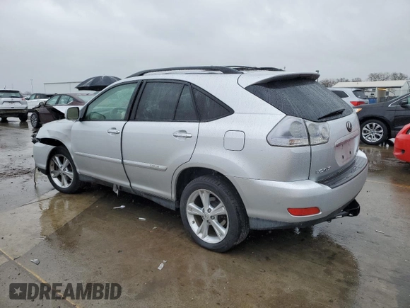 2008 Lexus RX 400h with VIN JTJGW31U482008809, listed as a Copart auction lot 43714545 with Not Provided miles and Salvage Title. Bid and sale history available at DreamBid. Image 2.