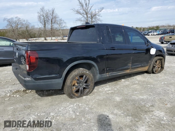 2019 Honda Ridgeline Sport with VIN 5FPYK2F14KB004704, listed as a Copart auction lot 42710245 with 122,215 mi miles and Salvage title. Bid and sale history available at DreamBid. Image 3.