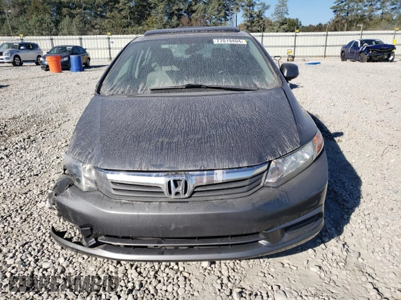 2012 Honda Civic EX-L with VIN 19XFB2F94CE048523, listed as a Copart auction lot 77019404 with 210,391 mi miles and Salvage Title. Bid and sale history available at DreamBid. Image 5.