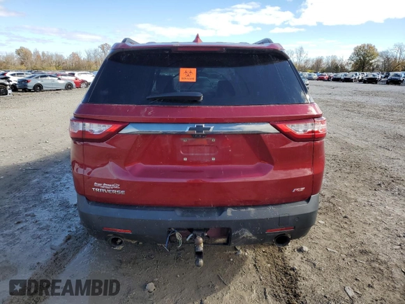 2018 Chevrolet Traverse RS with VIN 1GNERJKX0JJ156862, listed as a Copart auction lot 80392054 with 0 mi miles and Salvage Title. Bid and sale history available at carsss.com. Image 6.