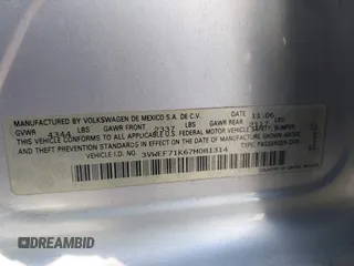 2007 Volkswagen Jetta Wolfsburg Edition с VIN 3VWEF71K67M081314, выставлен на аукционе IAAI как лот 42366194 с пробегом 129 126 миль миль и . История ставок и продаж доступна на DreamBid. Изображение 9.