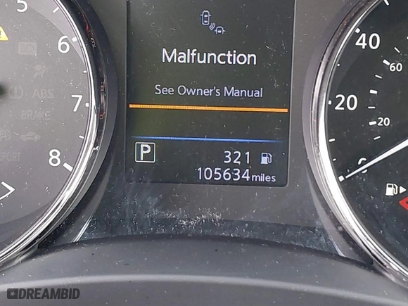 2018 Nissan Rogue SV with VIN KNMAT2MTXJP580135, listed as a IAAI auction lot 41626555 with 105634 miles. Bid and sale history available at carsss.com. Image 15.