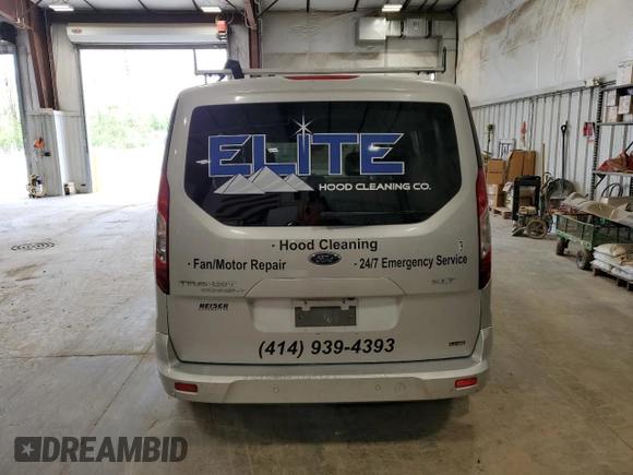 2019 Ford Transit Connect XLT with VIN NM0GE9F23K1406216, listed as a Copart auction lot 58146145 with 105,015 mi miles and Non repairable. Bid and sale history available at DreamBid. Image 6.