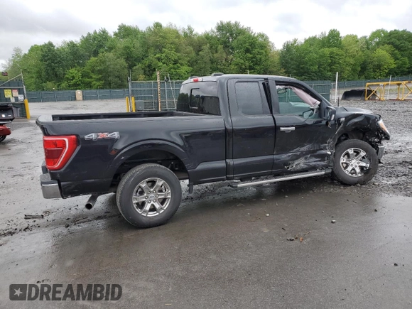 2023 Ford F-150 XL with VIN 1FTEX1EPXPKE88370, listed as a Copart auction lot 57719225 with 31,440 mi miles and Salvage title. Bid and sale history available at DreamBid. Image 3.