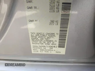 2013 Nissan Altima SV with VIN 1N4AL3AP4DN539082, listed as a IAAI auction lot 41848939 with 142,294 mi miles and . Bid and sale history available at carsss.com. Image 9.