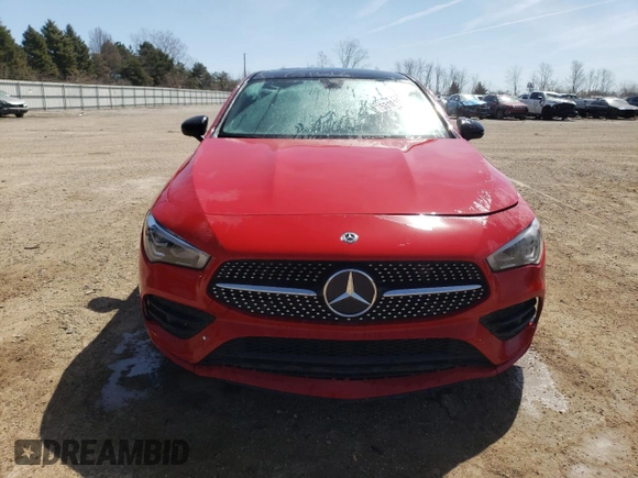 2020 Mercedes-Benz CLA 250 with VIN WDD5J4HB4LN034066, listed as a Copart auction lot 53181015 with 78,352 mi miles and Salvage title. Bid and sale history available at DreamBid. Image 5.