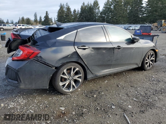 2017 Honda Civic Sedan Si with VIN 2HGFC1E58HH702409, listed as a Copart auction lot 46078665 with 139,226 mi miles and Salvage Title. Bid and sale history available at carsss.com. Image 3.