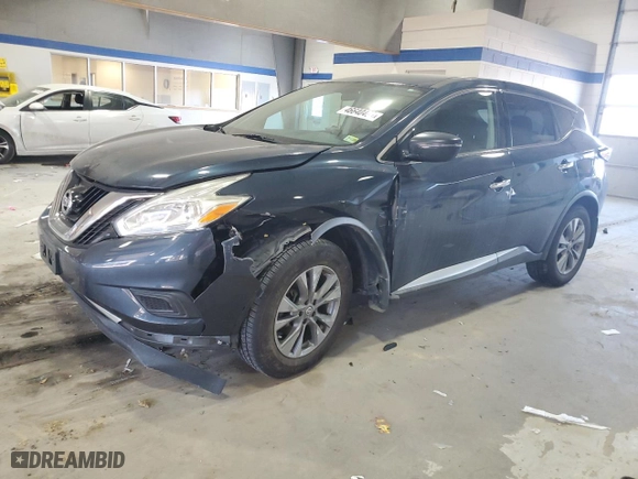 2017 Nissan Murano SL with VIN 5N1AZ2MH2HN135853, listed as a Copart auction lot 46640455 with 67,253 mi miles and Salvage Title. Bid and sale history available at carsss.com. Image 1.