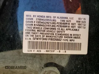 2015 Honda Pilot EX-L with VIN 5FNYF3H61FB026662, listed as a Copart auction lot 75619454 with 146,804 mi miles and Salvage Title. Bid and sale history available at carsss.com. Image 13.