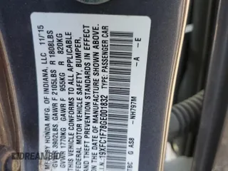 2016 Honda Civic Sedan EX-L with VIN 19XFC1F78GE001832, listed as a Copart auction lot 49682225 with 39,519 mi miles and Salvage Title. Bid and sale history available at carsss.com. Image 12.